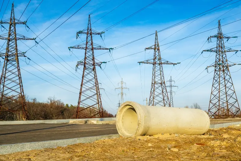 Tubos de concreto para redes de telecomunicações